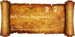 Mártha Hajnalka névjegykártya