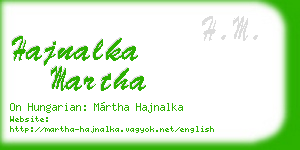 hajnalka martha business card