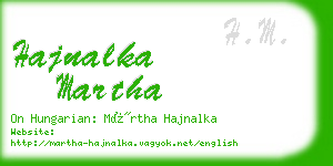 hajnalka martha business card